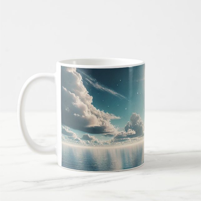 Céleste Vagues Cadeau Mug - Ciel, Cadeau de mer (Gauche)