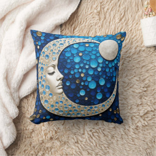 Celeste : Woman in the moon Throw Pillow
