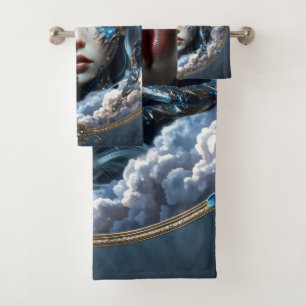 Celestia – Guardian of the Endless Sky. Bath Towel Set