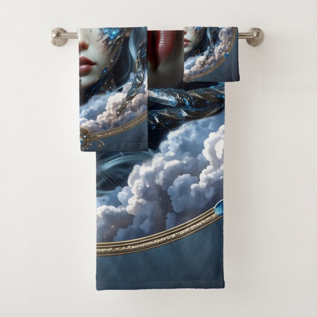 Celestia – Guardian of the Endless Sky.  Bath Towel Set (Insitu)