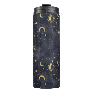 Celestial abstract night sky pattern thermal tumbl tumbler