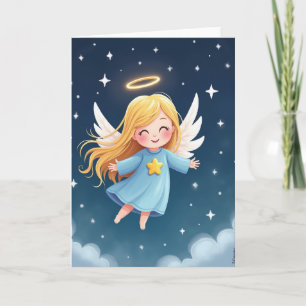 Celestial Angel Christmas Card