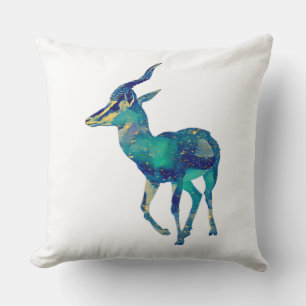 Celestial Antelope Throw Pillow