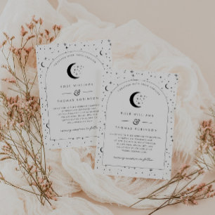 Celestial Arched Wedding Invitation