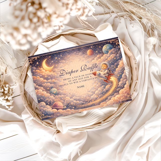 Celestial Astronaut Clouds Diapper Raffle  Enclosure Card (Creator Uploaded)