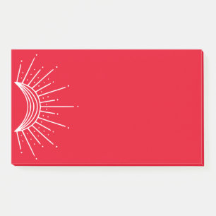 Celestial, Astronomical. Crescent Sun Ray Post-it Notes