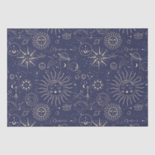 Celestial Astronomy Navy Pattern  Tissue Paper