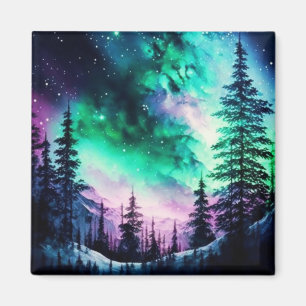 Celestial Aurora Borealis Northern Lights Vivid  Magnet