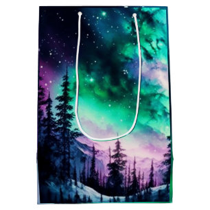 Celestial Aurora Borealis Northern Lights Vivid Medium Gift Bag