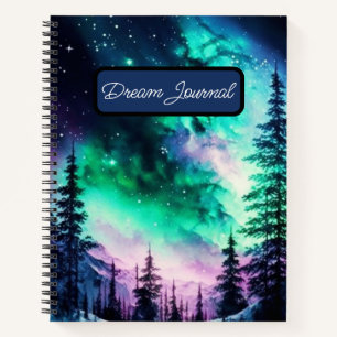 Celestial Aurora Borealis Northern Lights Vivid  Notebook