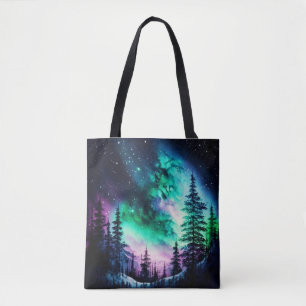 Celestial Aurora Borealis Northern Lights Vivid  Tote Bag