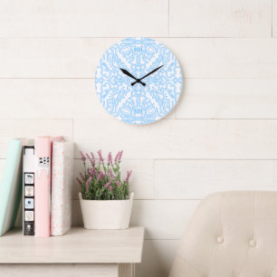 Celestial Azure Tide Large Clock