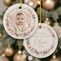 Celestial Baby First Christmas Personalized Photo