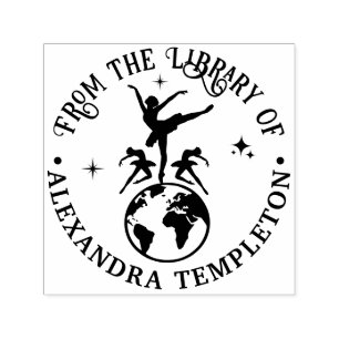 Celestial Ballerinas Dancing on World #2 Book Self-inking Stamp