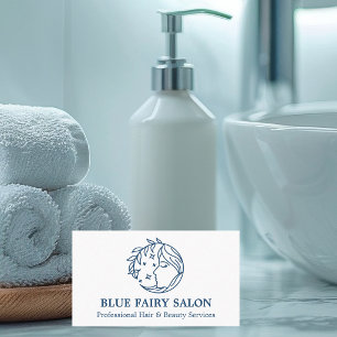 Celestial Beauty Hair Salon Spa Blue Business Card