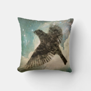Celestial Bird Fantasy Throw Pillow