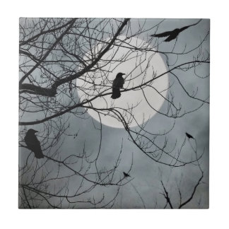 Celestial Birds Ceramic Tile