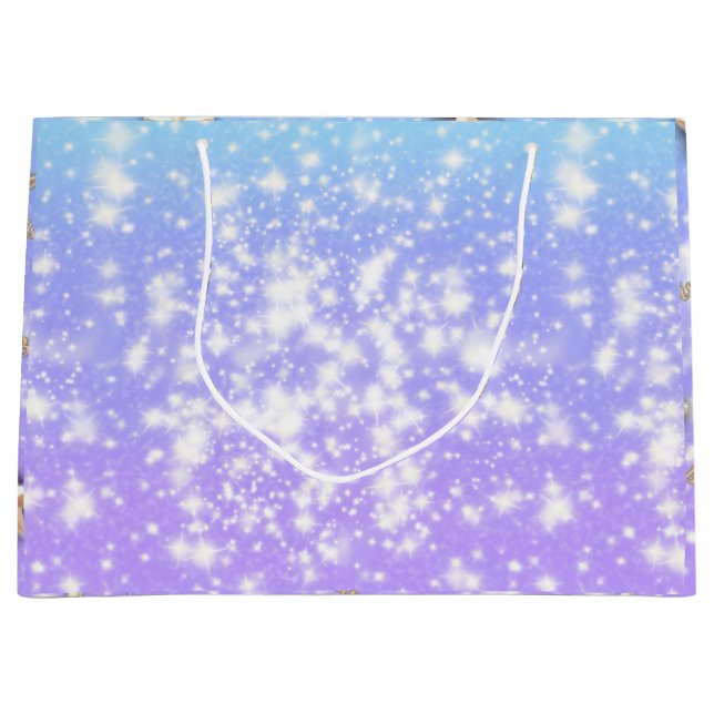 Celestial Birthday Gift Bag | Starry Night Design  (Front)