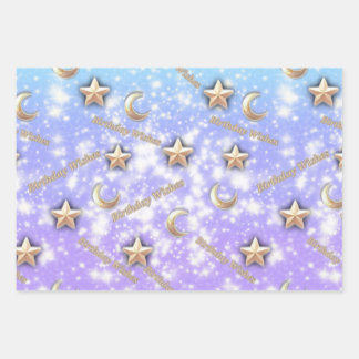 Celestial Birthday Gift Wrap | Starry Night Paper