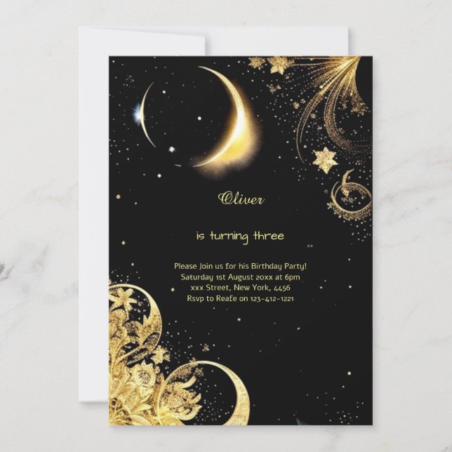 Celestial Birthday Invitation (Front)
