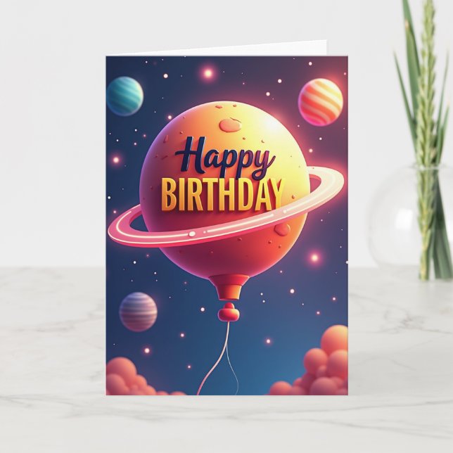 Celestial Birthday Orb Card (Front)
