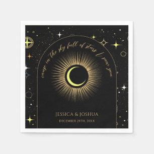Celestial Black Arch in the stars I saw you photo Napkin
