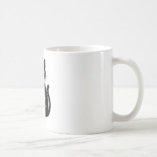 Celestial Black Cat with Crescent Moon   Mystical  Coffee Mug