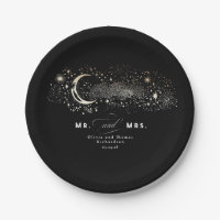 Celestial Black Mr and Mrs Wedding