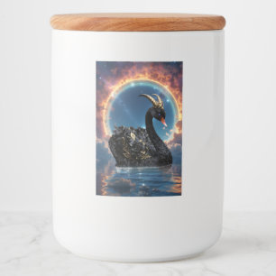 Celestial Black Swan Guardian of the Moonfire Veil Food Label