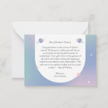 Celestial Bliss Baby Shower Congratulations Card