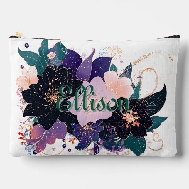 Celestial Bloom Accessory Pouch (Front)
