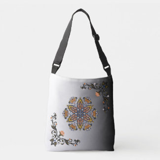 Celestial Bloom Mandala‑Style Floral Crossbody Bag