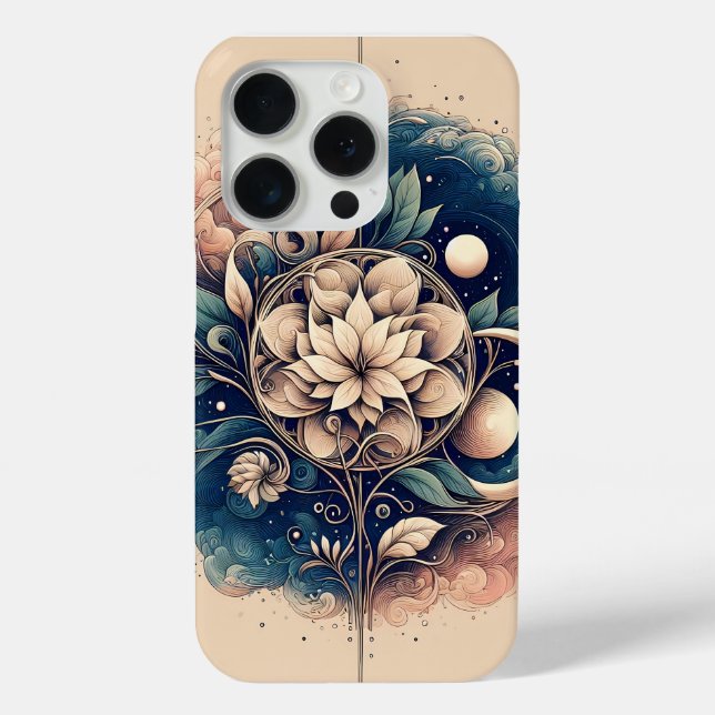 "Celestial Bloom – Mystic Floral Moon Art" Case-Mate iPhone Case (Back)