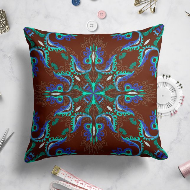 Celestial Bloom Star Pillow in Brown (Creator Uploaded)