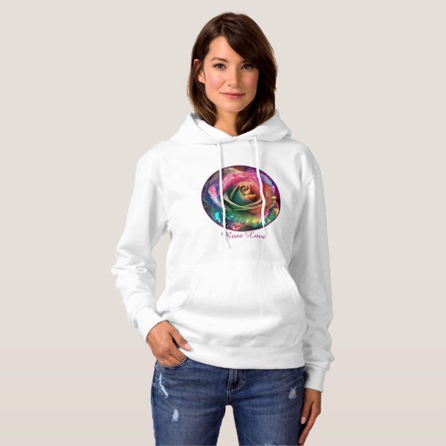 Celestial Blossom: Alien Rose Hoodie (Front Full)