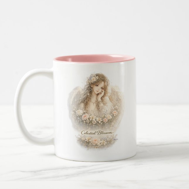 Celestial Blossom Angel Mug (Left)