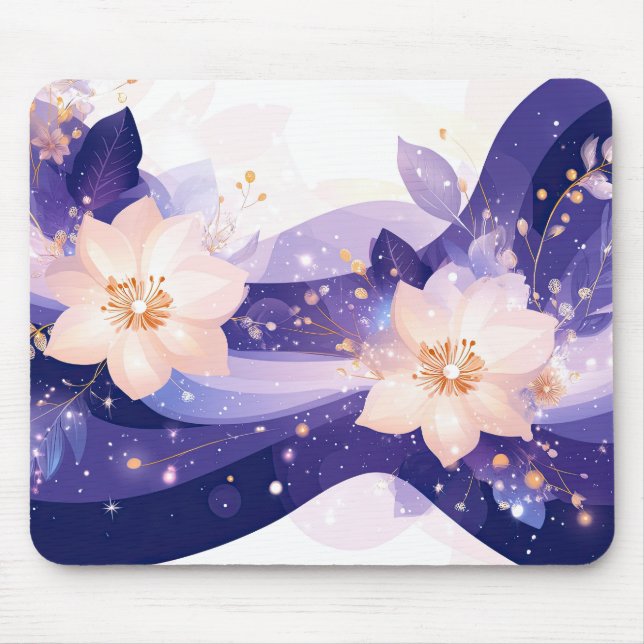 Celestial Blossom Symphony Mouse Pad (Front)