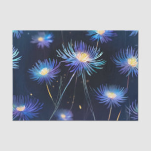 Celestial Blue Aster A Cosmic Bloom Tissue Paper