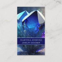 Celestial Blue Magical Mystic Abstract Crystals