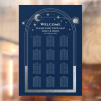 Celestial Blue Silver Sun Moon Stars Wedding