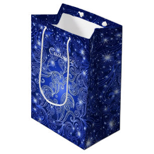 Celestial Blue Swirls & Stars Gift Bag