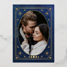 Celestial Blue Tarot Wedding Photo Save the Date 