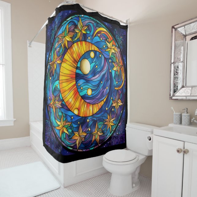Celestial Bodies Shower Curtain (In Situ)