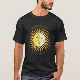 Celestial Body Sun Crescent Moon Boho Aesthetic As T-Shirt