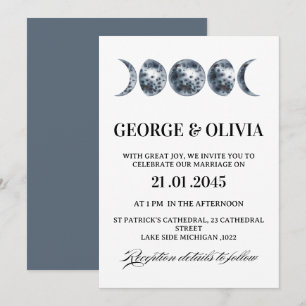 Celestial Boho Astrology Wedding  Wedding Invitation