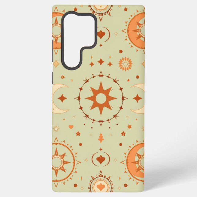 Celestial Boho Samsung Case | Mystic Sun & Moon (Back)