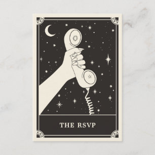 Celestial Boho Tarot phone Wedding RSVP Card
