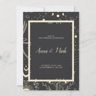 Celestial Boho Wedding Invitation