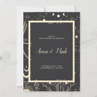 Celestial Boho Wedding Invitation