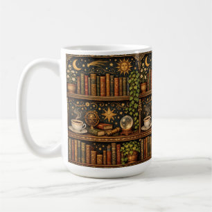 Celestial book lovers shelf   coffee mug
